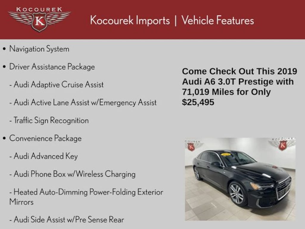 Used 2019 Audi A6 3.0T Premium Sedan