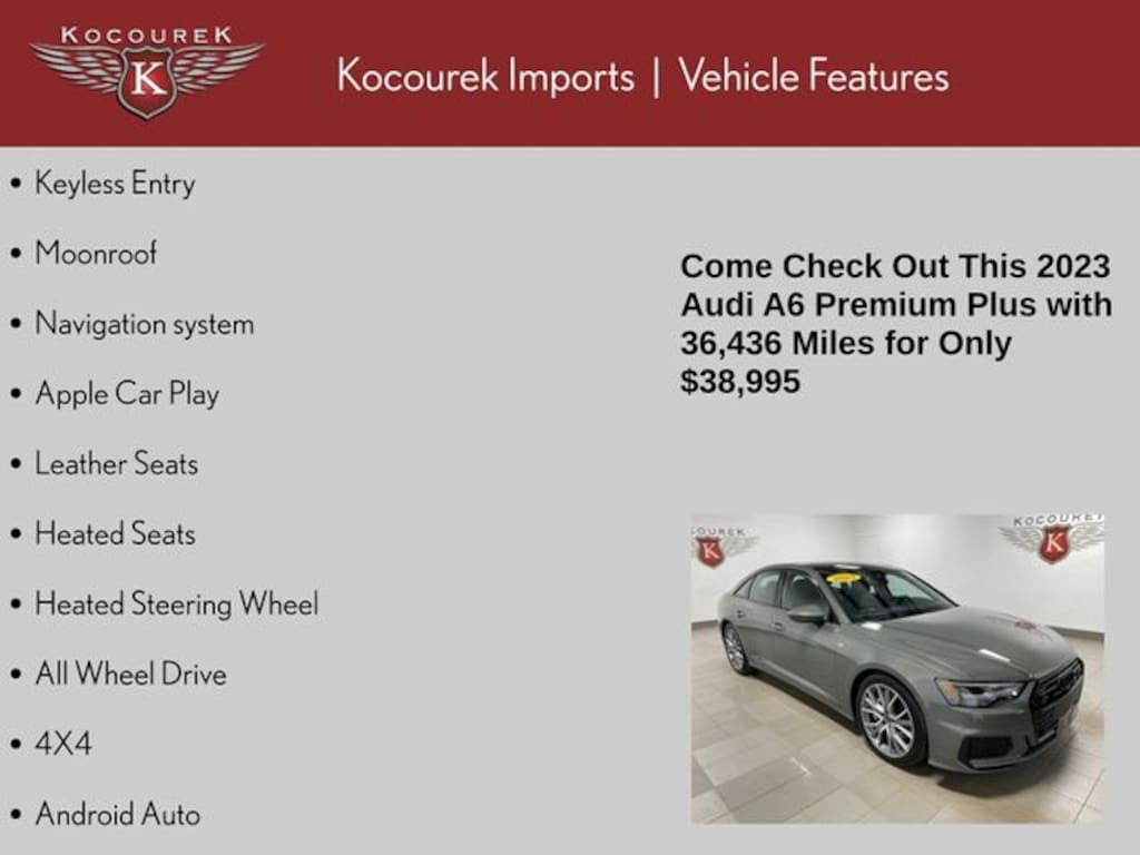 Used 2023 Audi A6 55 Premium Sedan