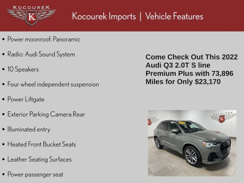 Used 2022 Audi Q3 45 S line Premium SUV