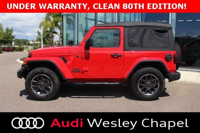 Used 2021 Jeep Wrangler 80TH EDITION with VIN 1C4HJXAG0MW560429 for sale in Wesley Chapel, FL