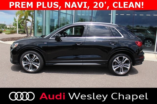 Used 2020 Audi Q3 S Line Premium Plus with VIN WA1EECF36L1007957 for sale in Wesley Chapel, FL
