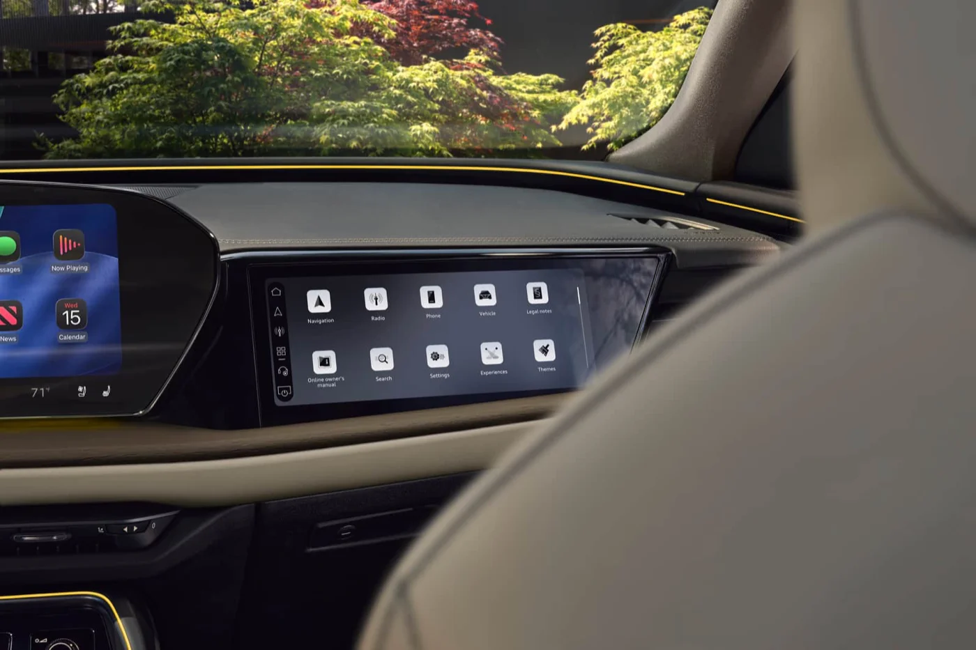 2026 Audi Q5 available 10.9-inch MMI passenger display in use