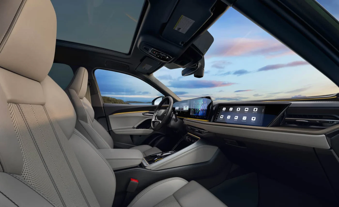 2026 Audi Q5 cabin viewed from the rear seats toward the passenger side