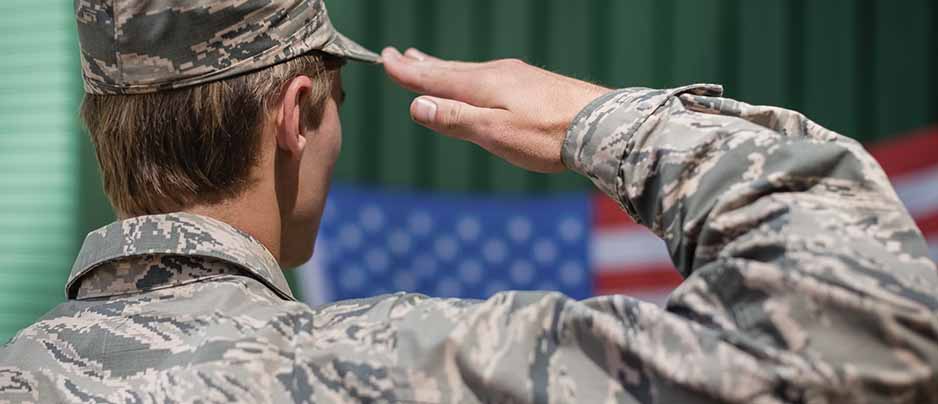 Military soldier salute