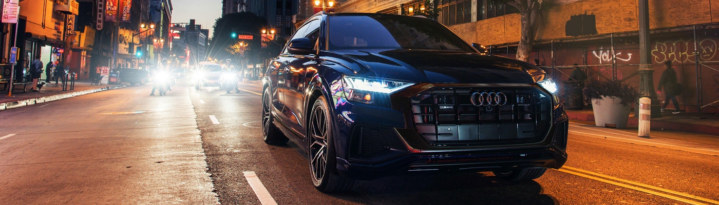 Audi Q8 Prestige on a city street