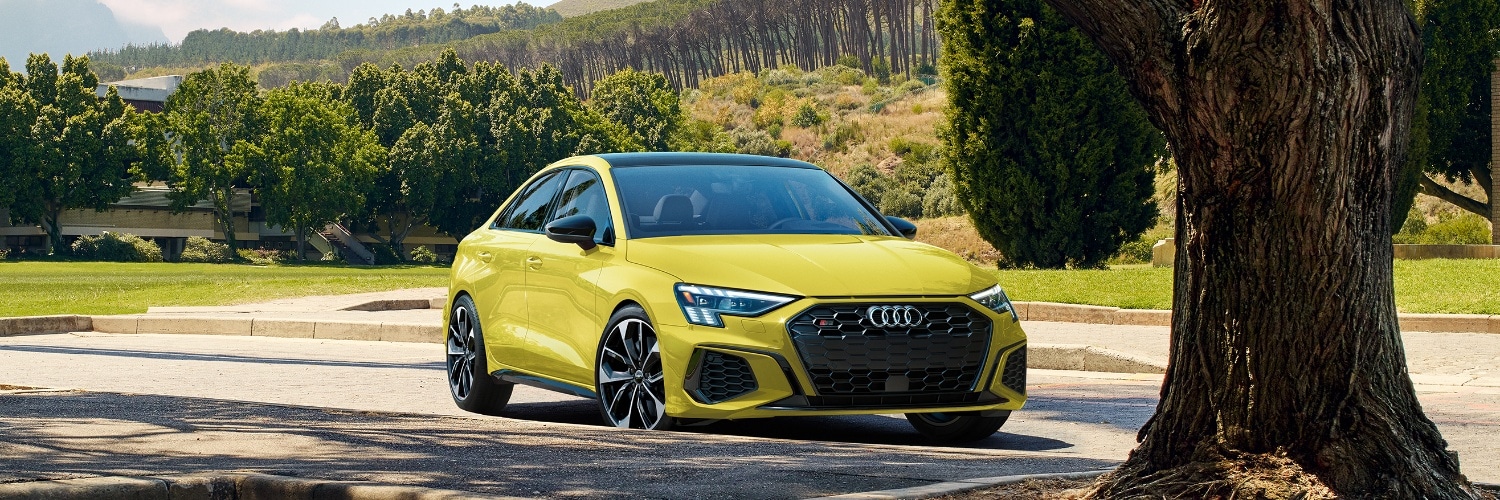Audi S3 parked on a city street