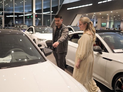 Customer shopping at Audi West Houston