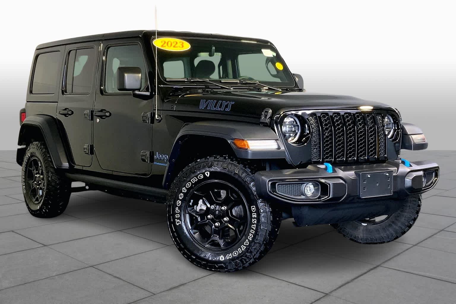 Used 2023 Jeep Wrangler 4xe Willys 4XE with VIN 1C4JJXN6XPW684716 for sale in Westwood, MA