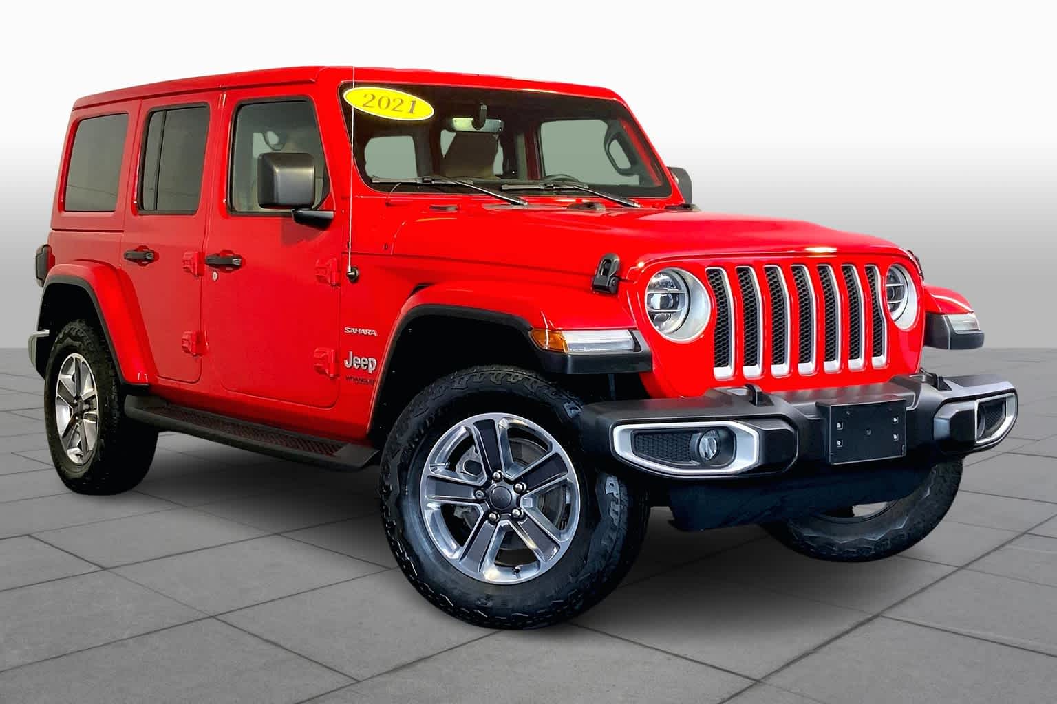 Used 2021 Jeep Wrangler Unlimited Sahara with VIN 1C4HJXEG2MW523361 for sale in Westwood, MA