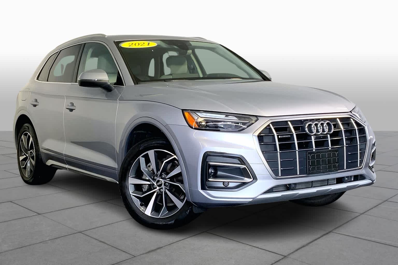 Used 2021 Audi Q5 Premium Plus with VIN WA1BAAFY7M2077901 for sale in Westwood, MA