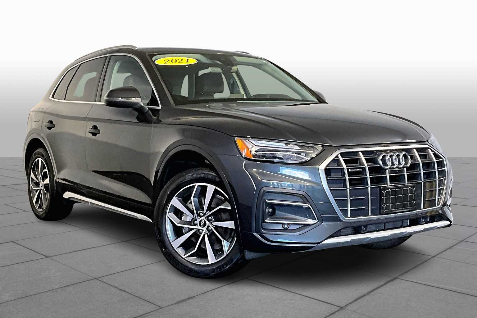 Used 2021 Audi Q5 Premium Plus with VIN WA1BABFY8M2077993 for sale in Westwood, MA