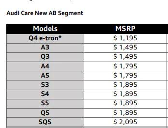 Audi Care Segment