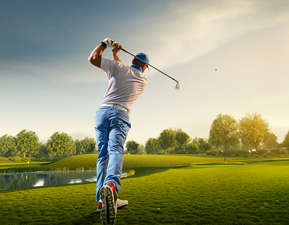 Golfer at Audi quattro cup