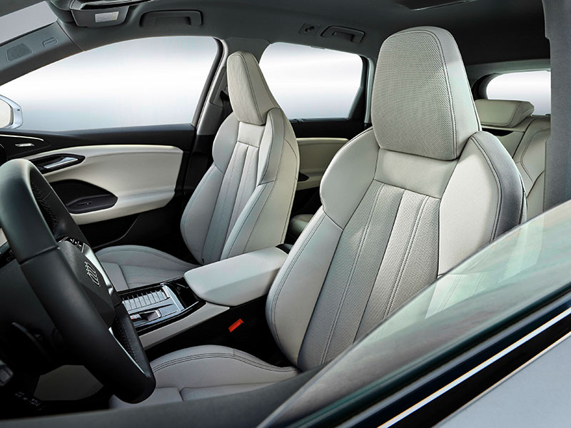 2023 Audi Q6 e-tron white seats front