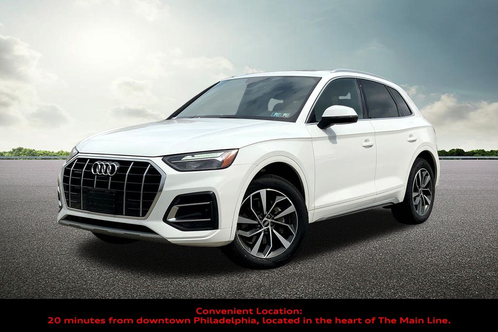 Used 2021 Audi Q5 Premium Plus with VIN WA1BAAFYXM2133135 for sale in Ardmore, PA