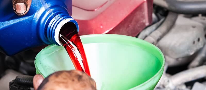 Pouring Transmission Fluid