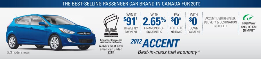 2012 Hyundai Accent in PRINCE GEORGE