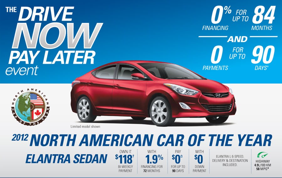 Hyundai Elantra 2012 North American Car of the Year in PRINCE GEORGE