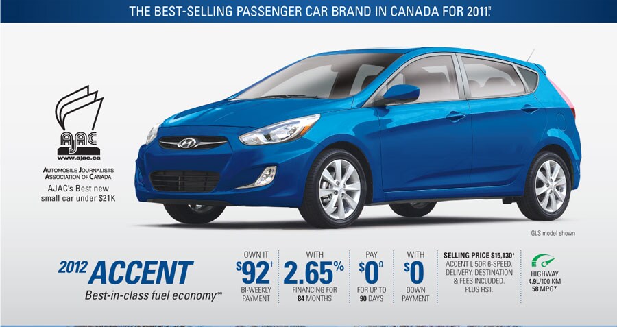 2012 Hyundai Accent in CAMBRIDGE