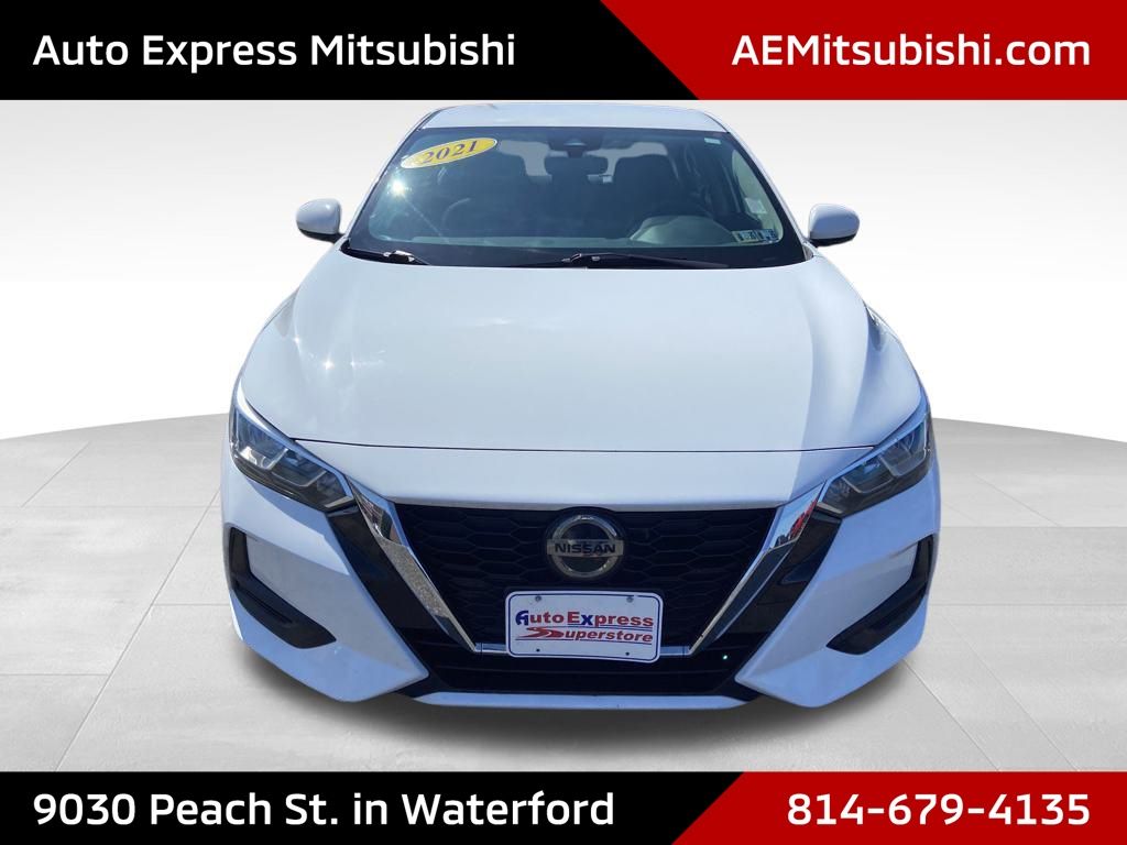 Used 2021 Nissan Sentra SV with VIN 3N1AB8CV8MY265090 for sale in Waterford, PA