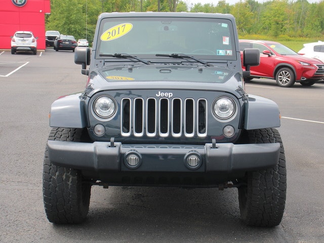 Used 2017 Jeep Wrangler Unlimited Sahara with VIN 1C4BJWEG6HL504660 for sale in Waterford, PA