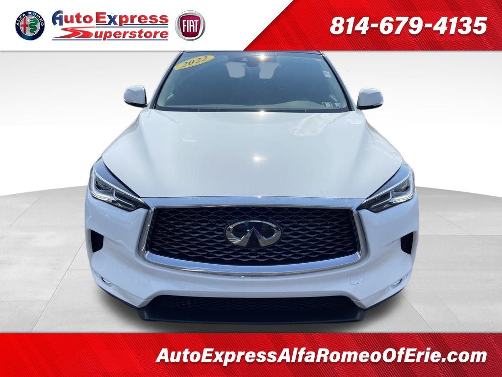 Used 2022 INFINITI QX50 Luxe with VIN 3PCAJ5BB6NF114056 for sale in Waterford, PA