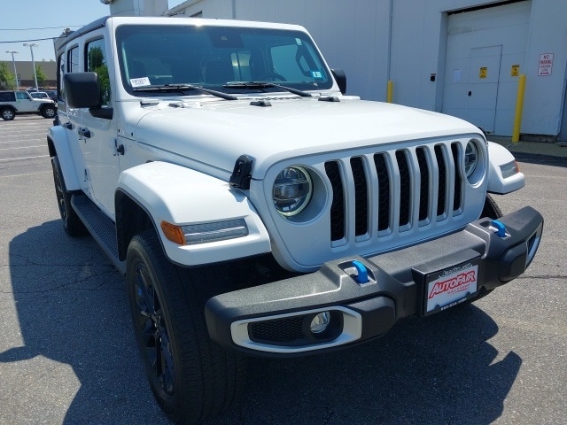 Certified 2022 Jeep Wrangler Unlimited Sahara 4XE with VIN 1C4JJXP69NW267520 for sale in Manchester, NH
