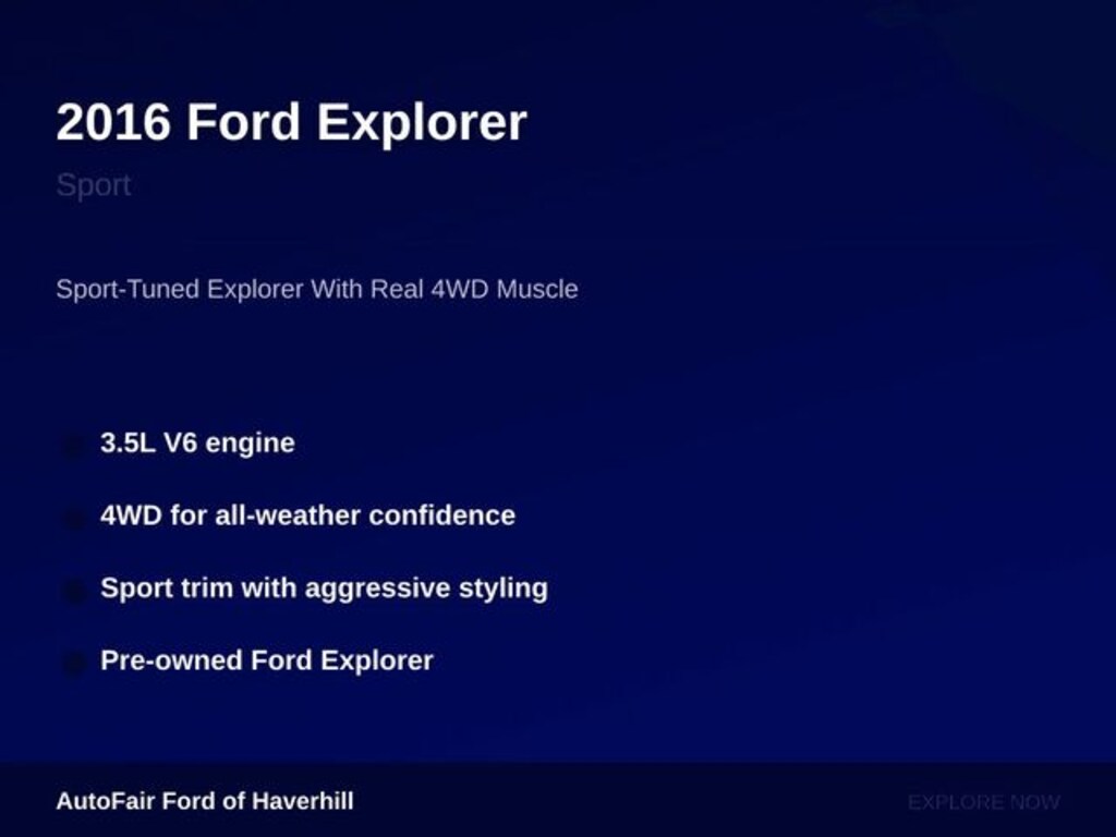 Used 2016 Ford Explorer Sport SUV