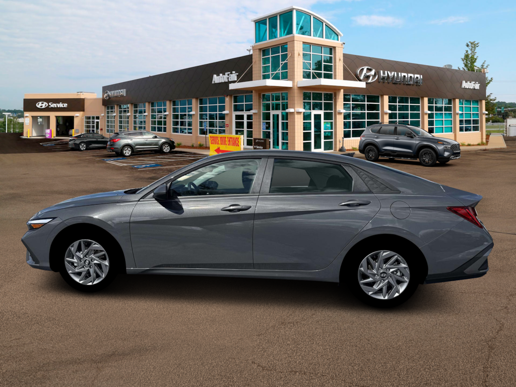 New 2026 Hyundai Elantra Hybrid Blue Sedan