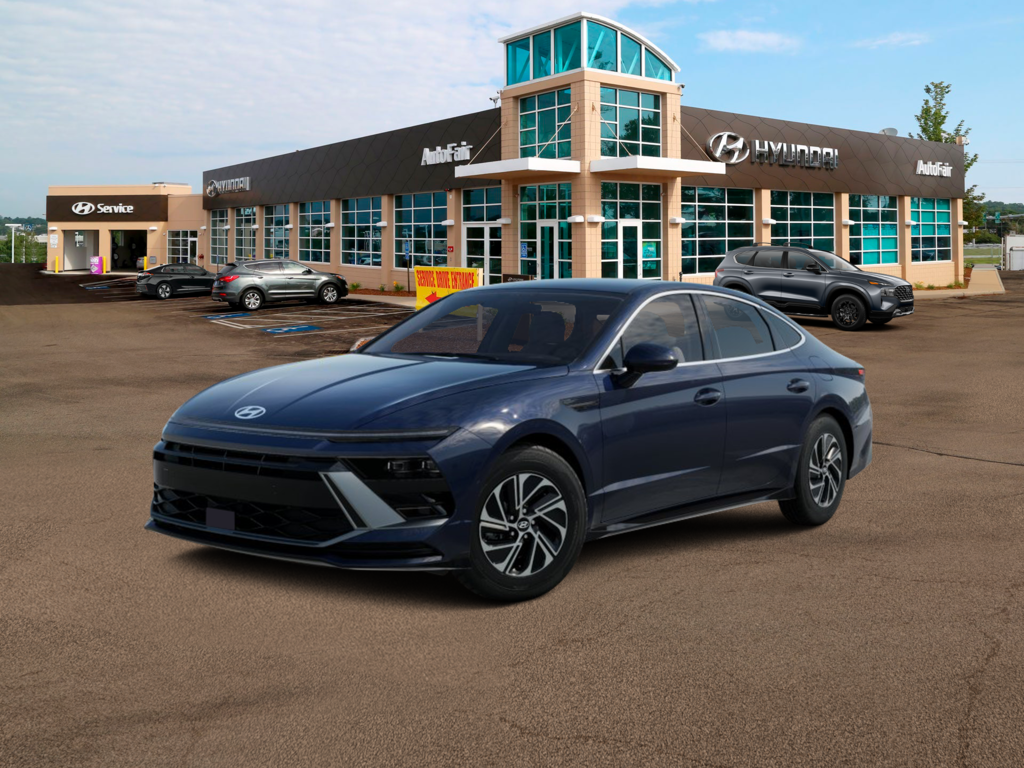 New 2026 Hyundai Sonata Hybrid Blue Sedan
