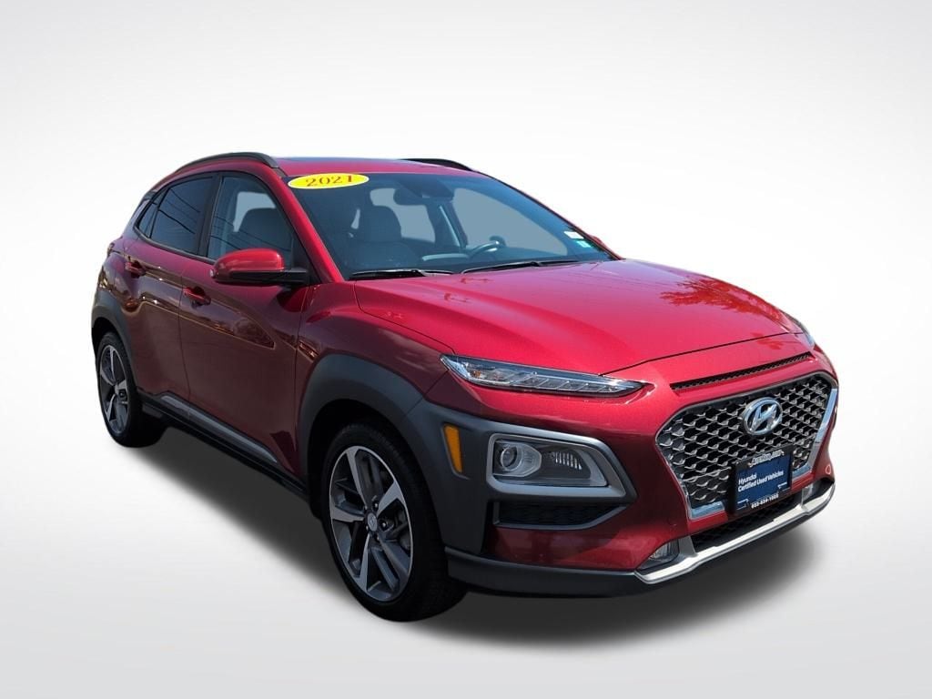 Used 2021 Hyundai Kona Limited with VIN KM8K3CA56MU629106 for sale in Manchester, NH