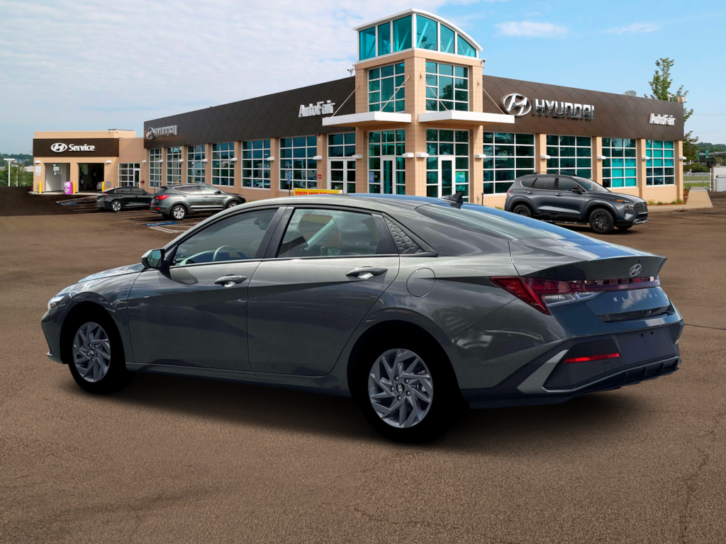 New 2026 Hyundai Elantra Hybrid Blue Sedan