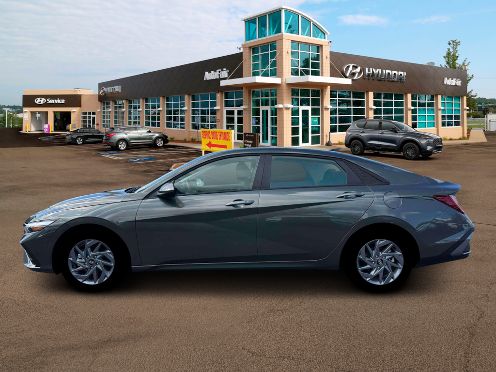 New 2026 Hyundai Elantra Hybrid Blue Sedan