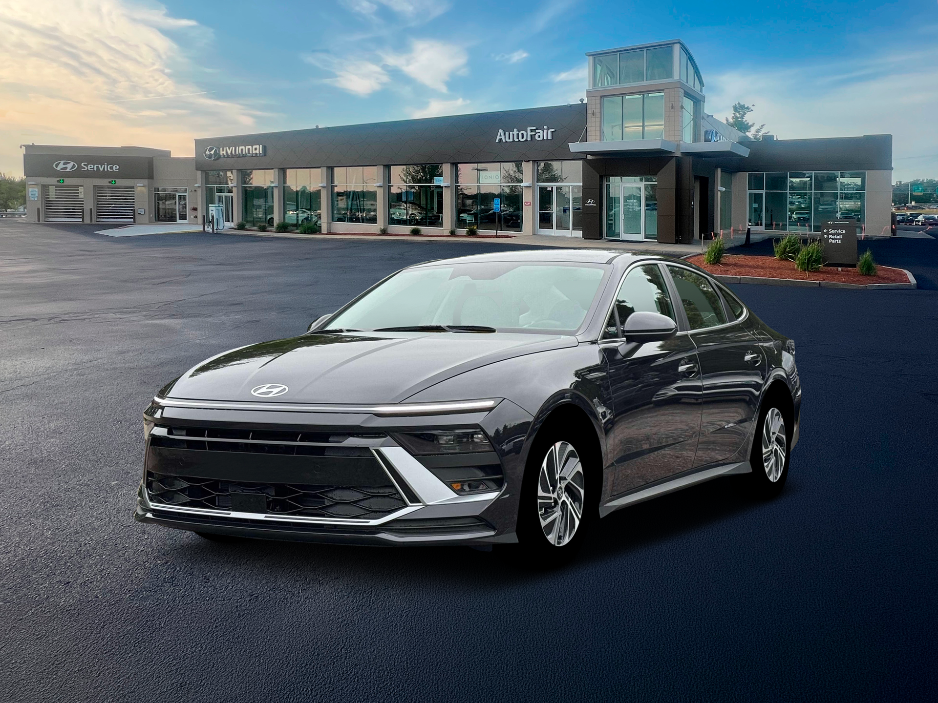 2026 Hyundai Sonata Hybrid Blue Sedan