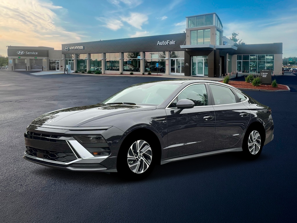 New 2026 Hyundai Sonata Hybrid Blue Sedan