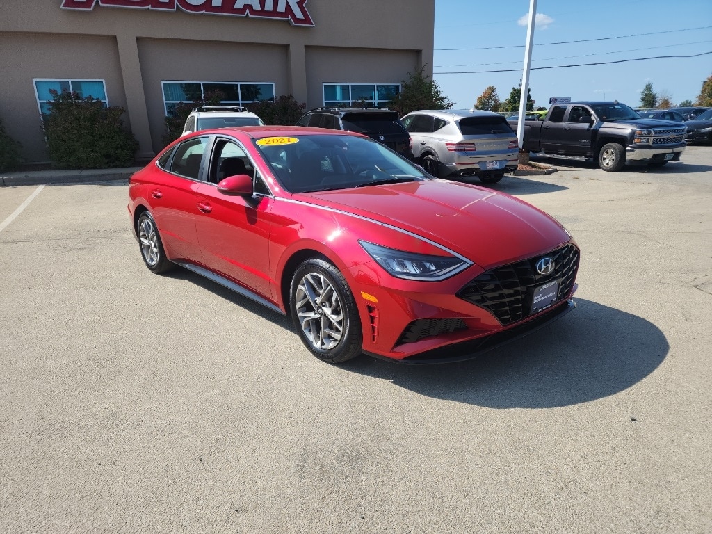 Used 2021 Hyundai Sonata SEL with VIN KMHL64JA1MA166338 for sale in Manchester, NH