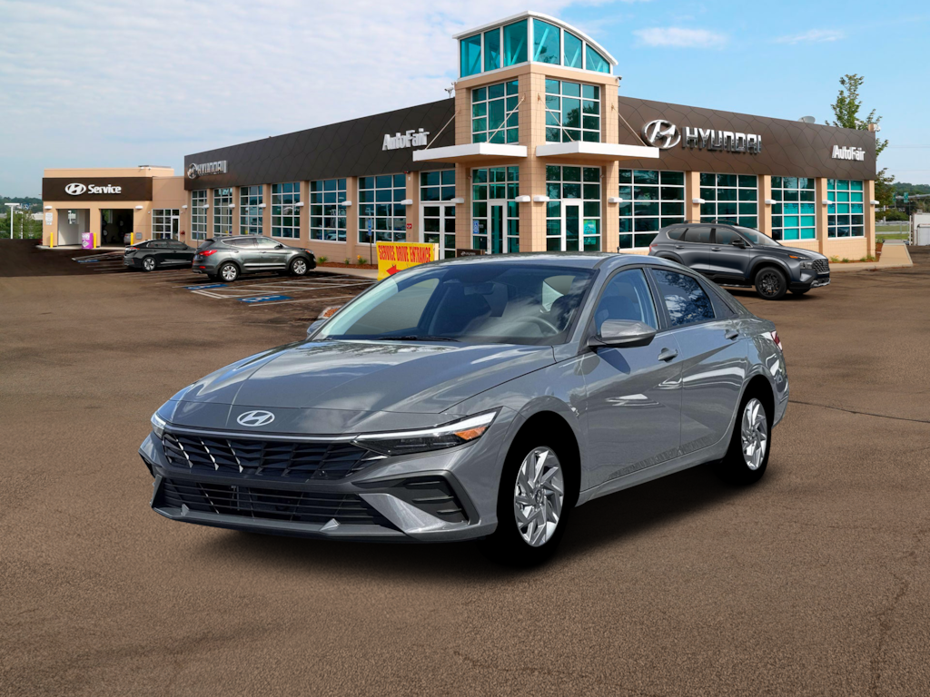 New 2026 Hyundai Elantra Hybrid Blue Sedan