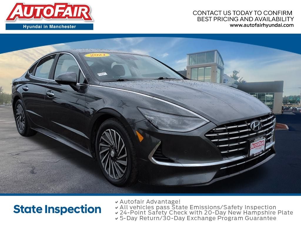 Used 2021 Hyundai Sonata Hybrid Limited with VIN KMHL54JJXMA027568 for sale in Manchester, NH