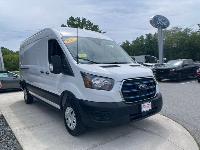 Certified 2023 Ford E-Transit Cargo Van Base with VIN 1FTBW9CK4PKA44171 for sale in Haverhill, MA
