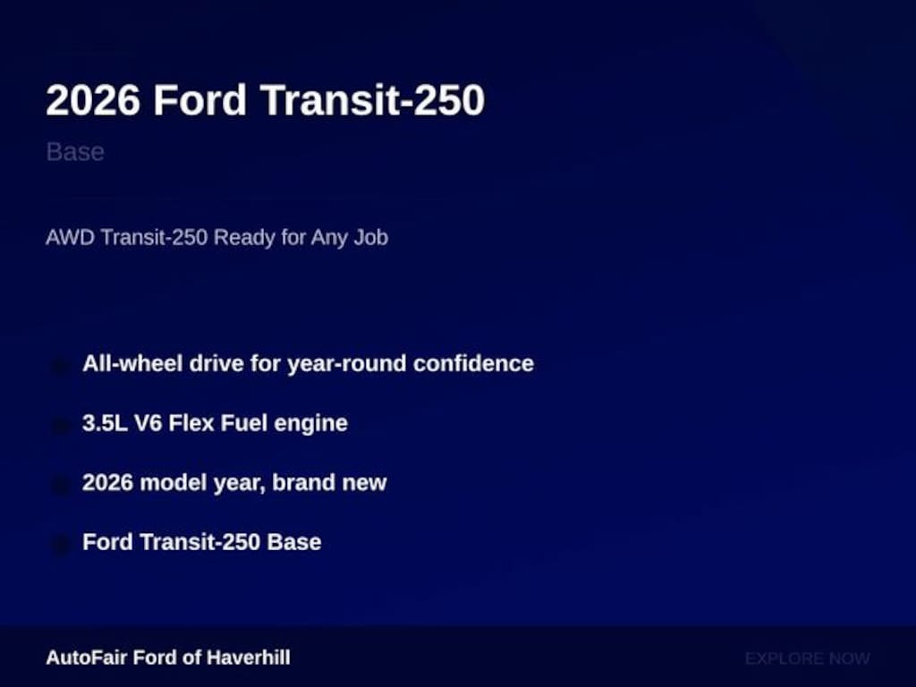 New 2026 Ford Transit-250 Base Cargo Van