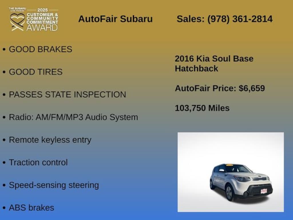 Used 2016 Kia Soul Base Hatchback