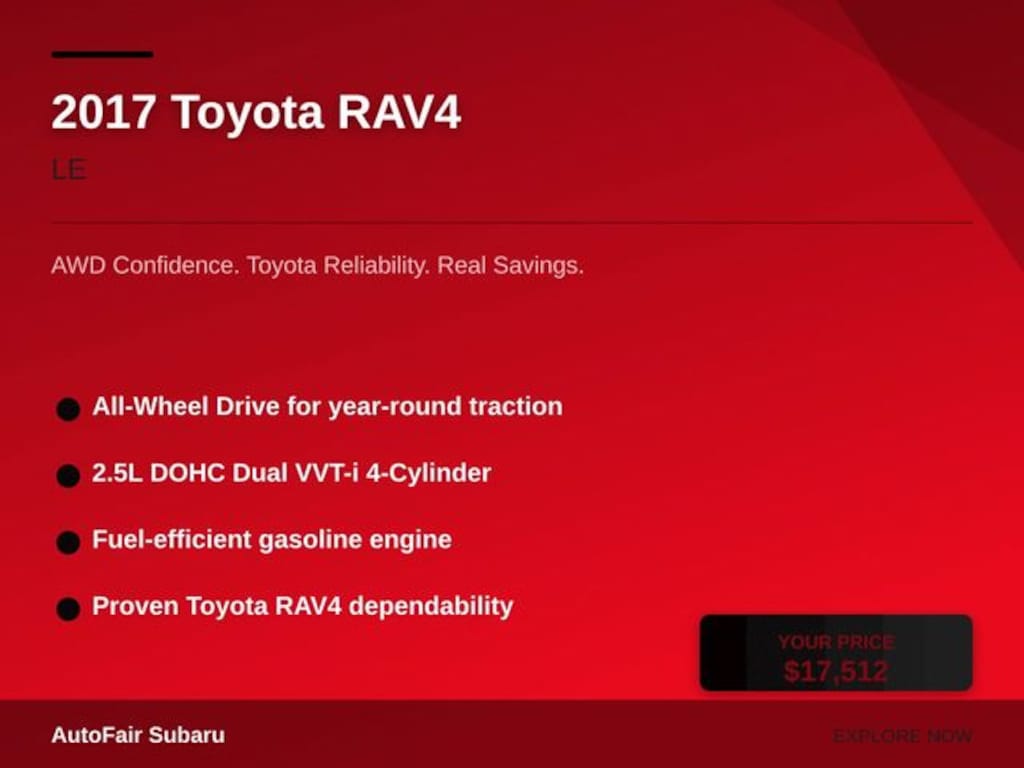 Used 2017 Toyota RAV4 LE SUV