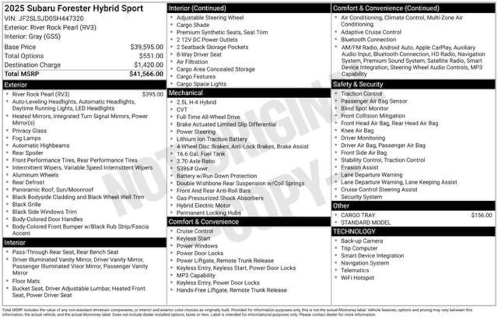 Used 2025 Subaru Forester Hybrid Sport SUV