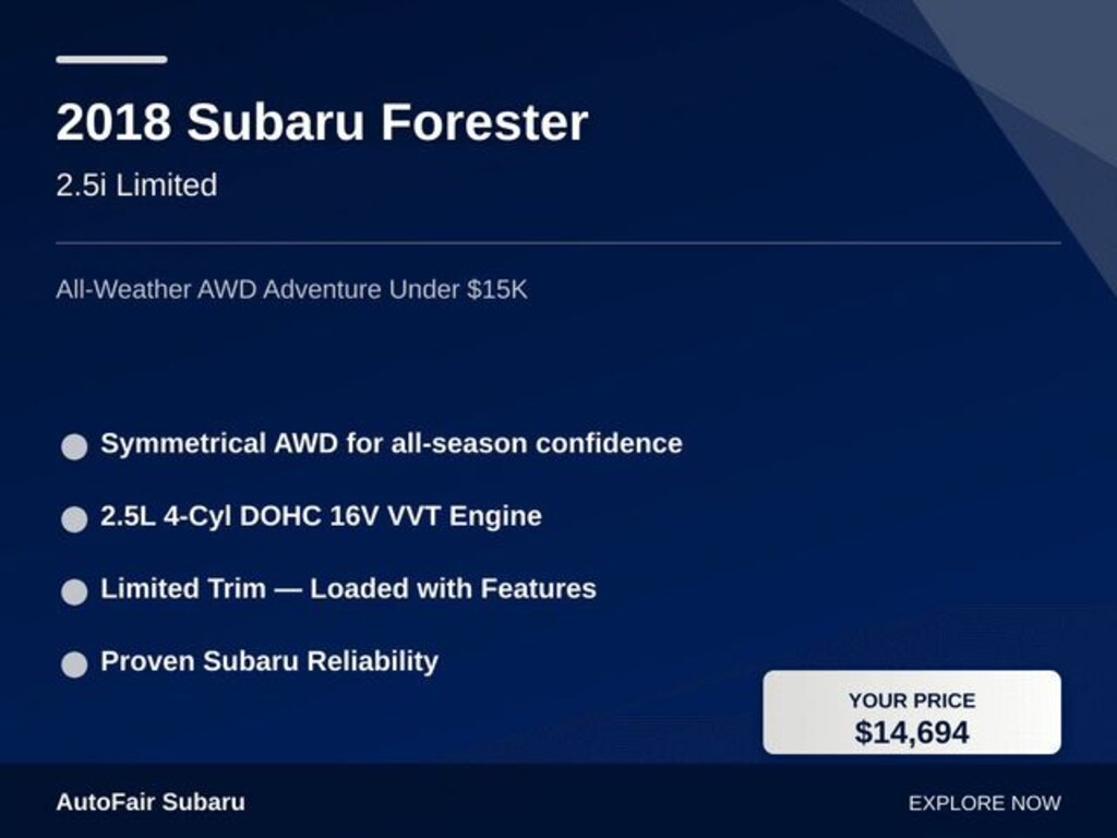 Used 2018 Subaru Forester 2.5i Limited SUV