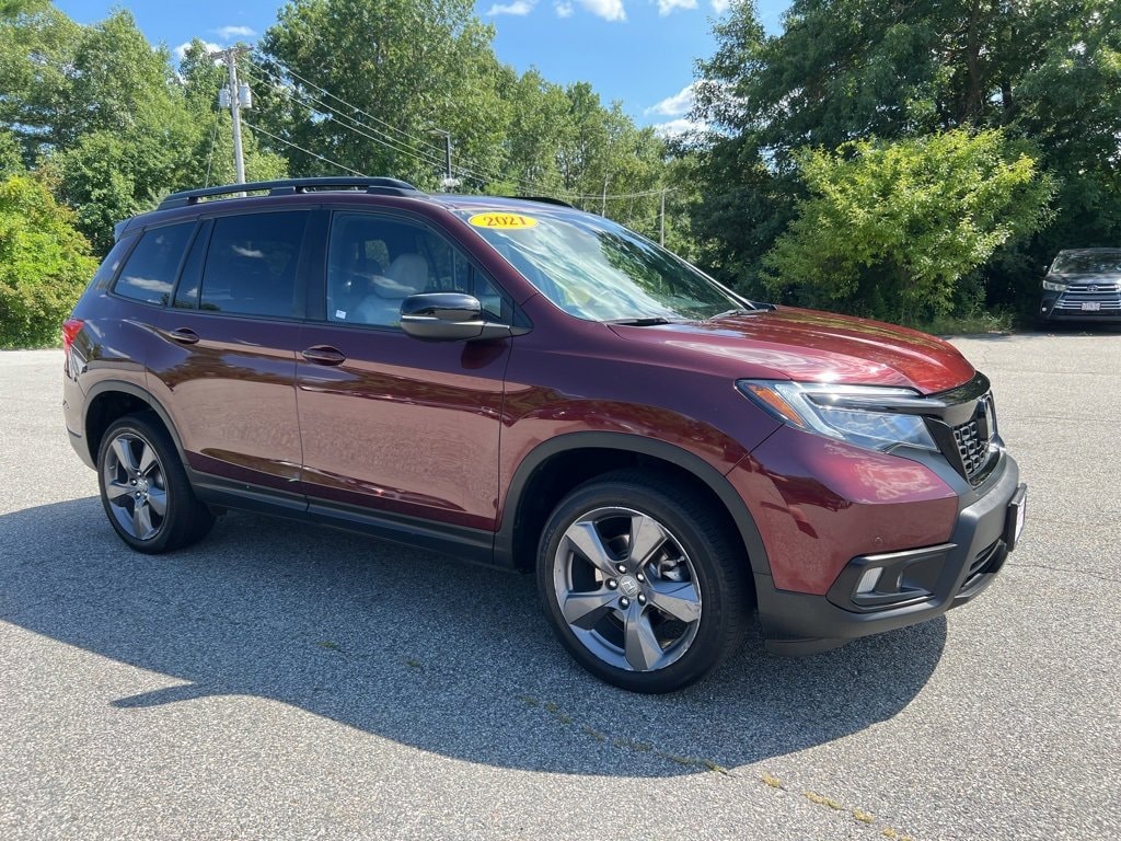 Used 2021 Honda Passport Touring with VIN 5FNYF8H9XMB018760 for sale in Tewksbury, MA