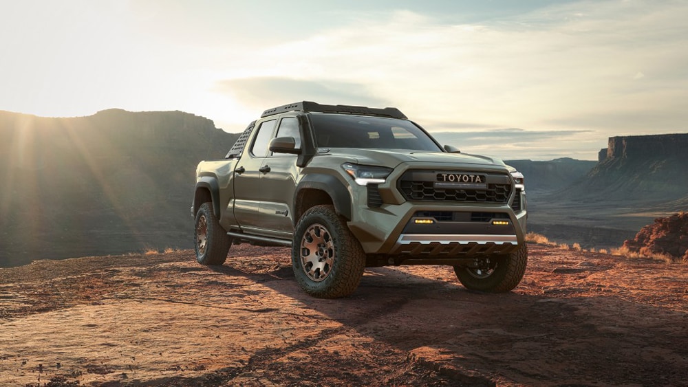 2024 Toyota Tacoma, Adventure-Ready, i-FORCE 2.4L Turbo Engine, Suspension Tuning, 14-inch Touchscreen Display, MSRP $31,500*, Toyota Dealerships, December 2023 Arrival, CALTY Design Research Center, Badass Adventure Machine
