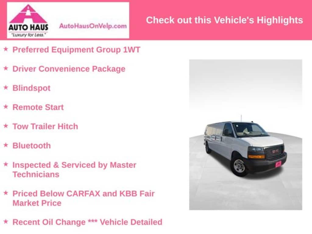 Used 2024 GMC Savana 2500 Work Van Van Extended Cargo Van