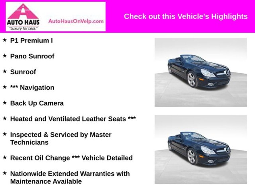 Used 2009 Mercedes-Benz SL-Class Base Convertible