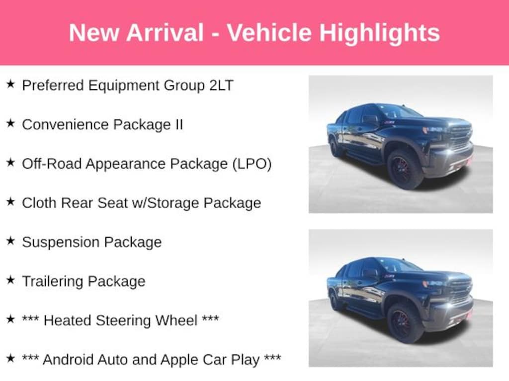 Used 2019 Chevrolet Silverado 1500 LT Trail Boss Truck Crew Cab