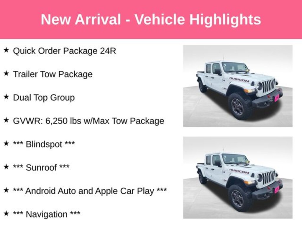 Used 2021 Jeep Gladiator Rubicon Truck Crew Cab